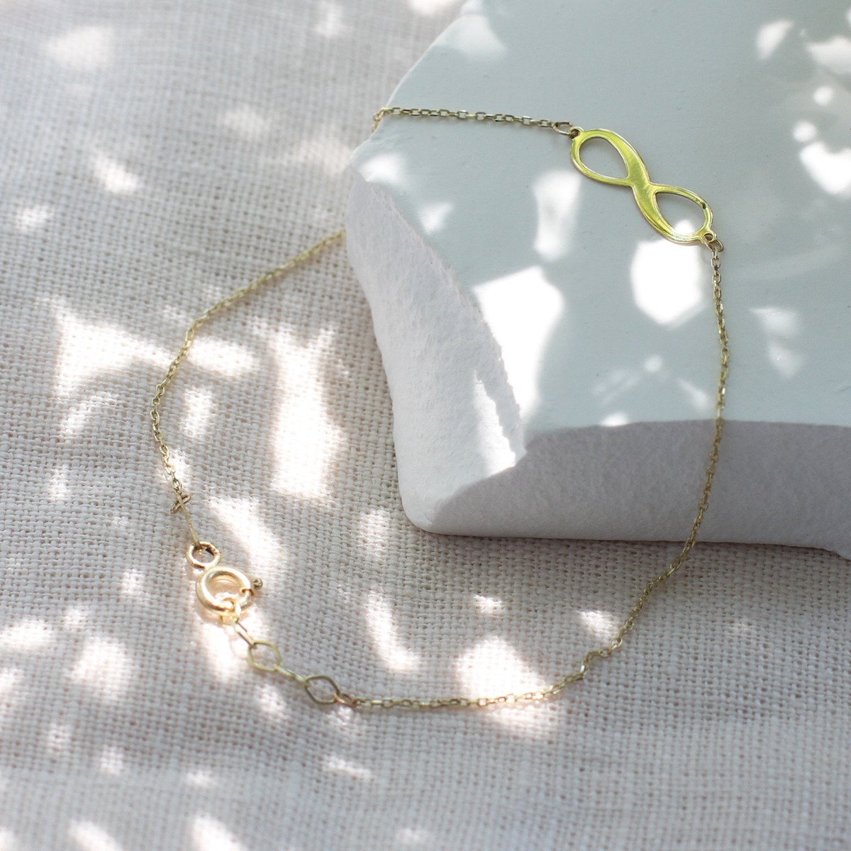 9ct Yellow Gold Adjustable Infinity Bracelet
