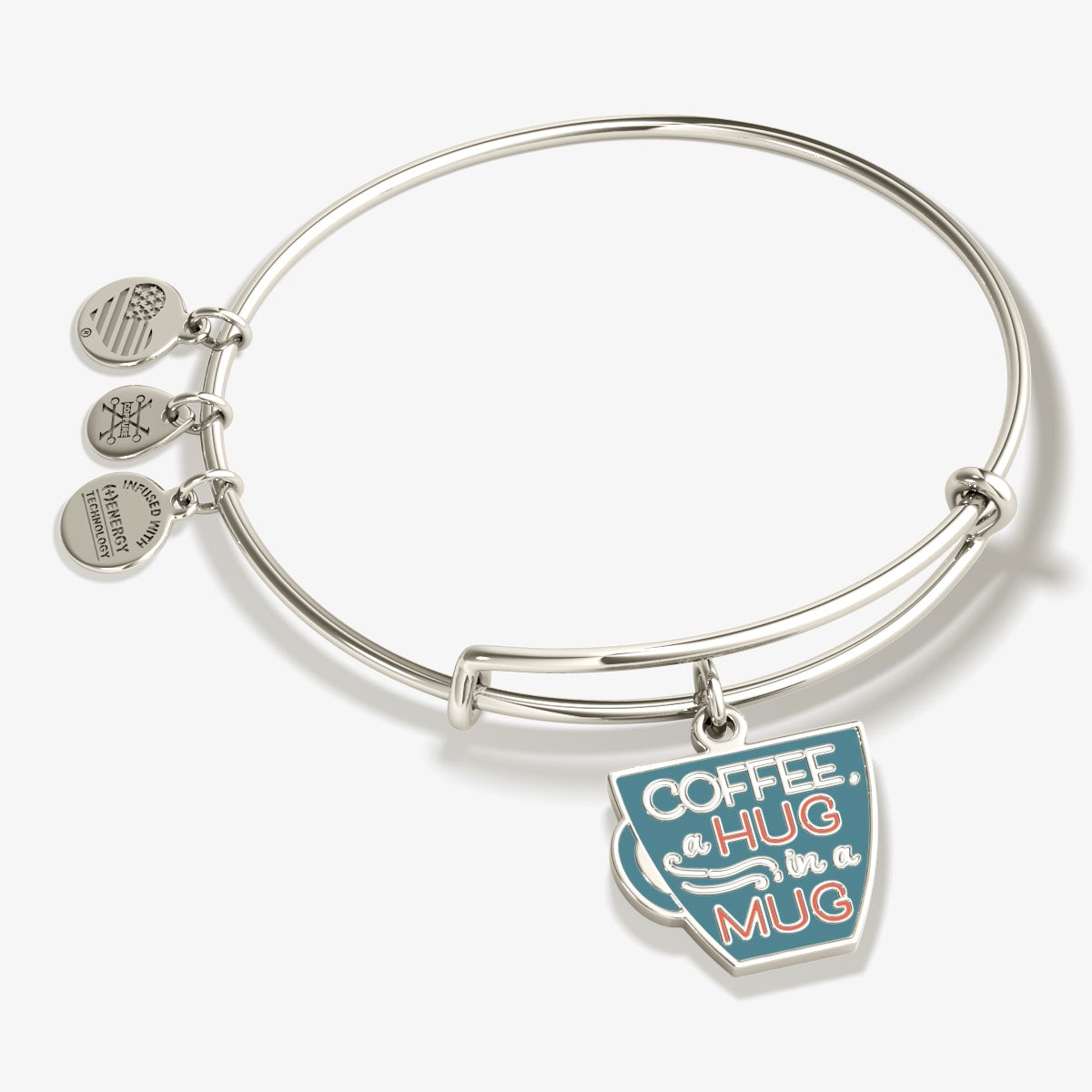 'A Hug In A Mug' Coffee Charm Bangle