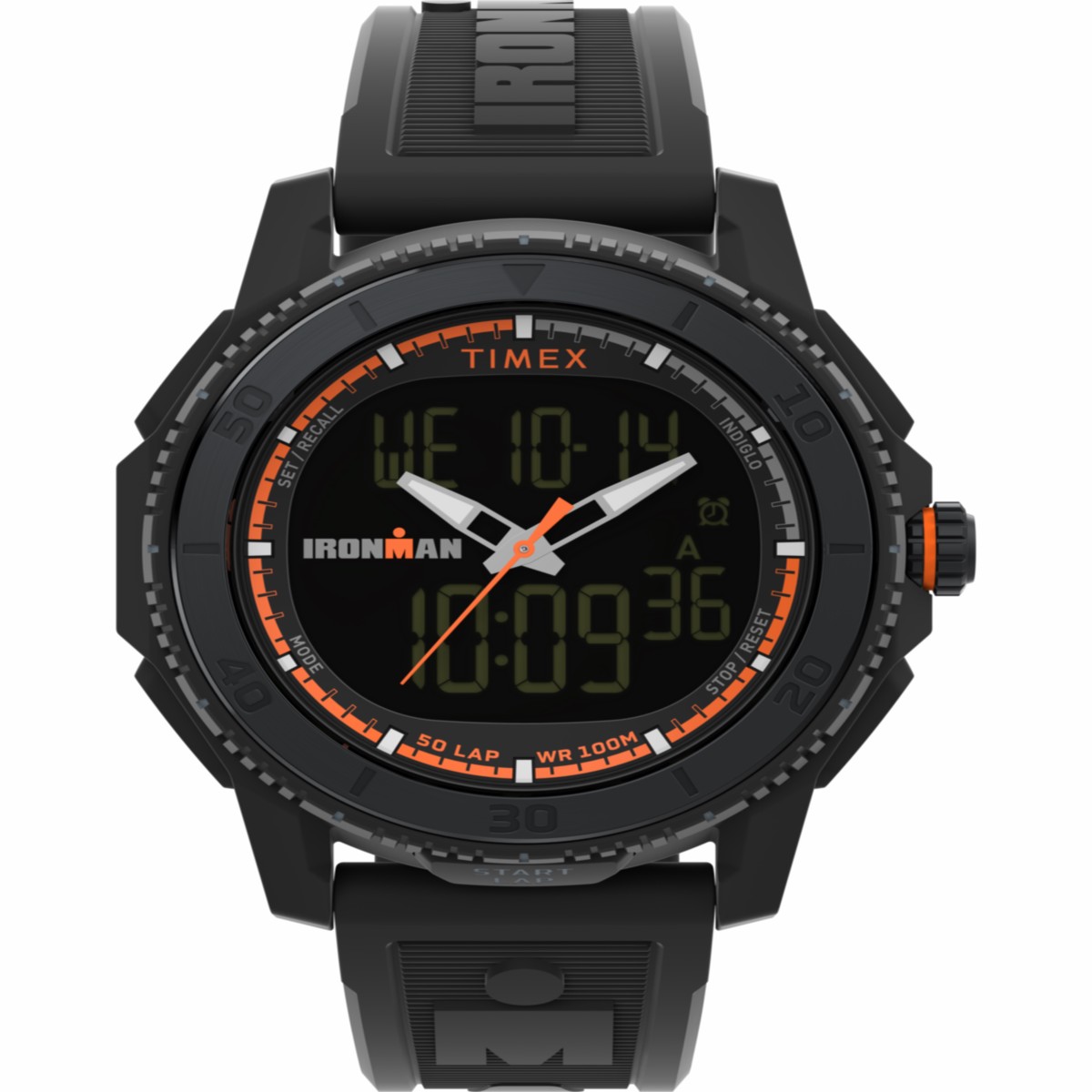 TIMEX IRONMAN Adrenaline Ana-digi 46.5mm PU Strap Watch